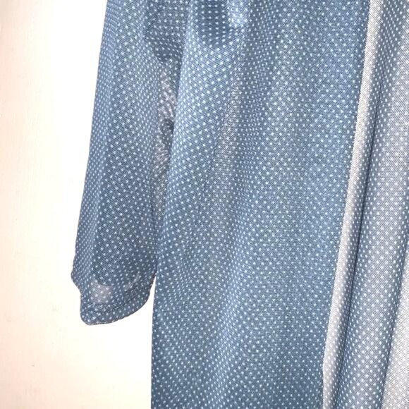 One More Thyme Womens Sheer Blue Duster Cardigan Size 2X - Picture 5 of 9